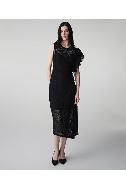 Asymmetrical Guipure Dress
