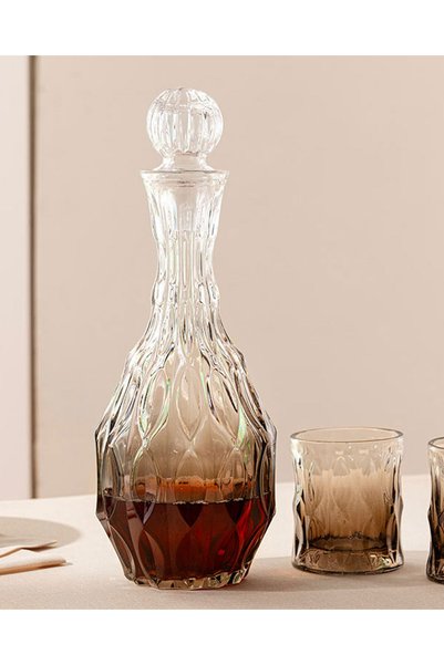 Blaze Amber - 3 Piece Glass Carafe Set