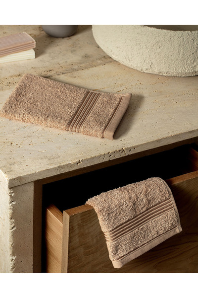 Clarette 2-Pack Cotton Hand Towels - Tan - 30X46 cm