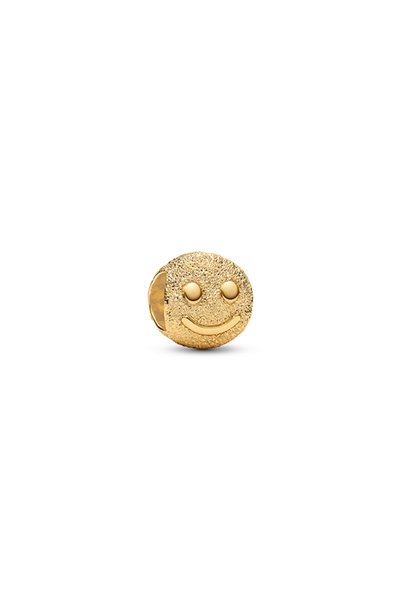 Textured Smiling Face Mini Charm
