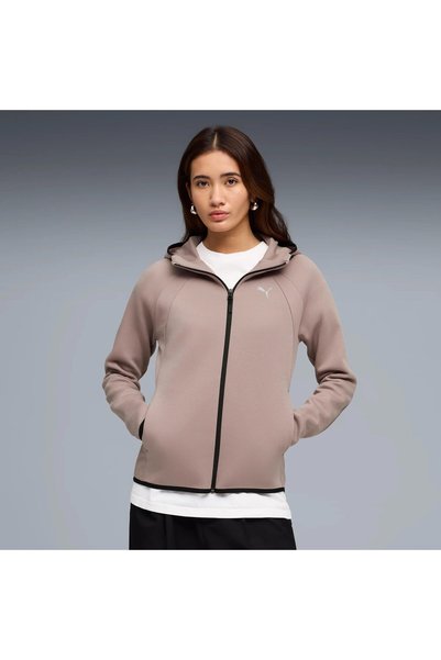 Evostrıpe Full-Zip Hoodie Dk 691898 Tracksuit Top Women's Jacket Pudra