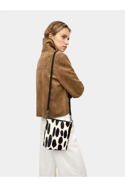 Animal Patterned Leather Shoulder Bag