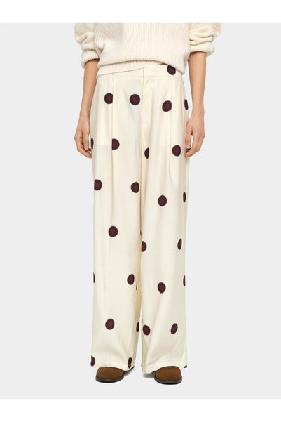 Polka Dot Patterned Trousers