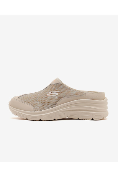 Fashion fit women's beige open back sneakers 12714tk tpe