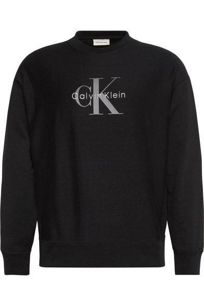 Ls Premium Terry Monologo Cn Men's Crew Neck Sweatshirt Black