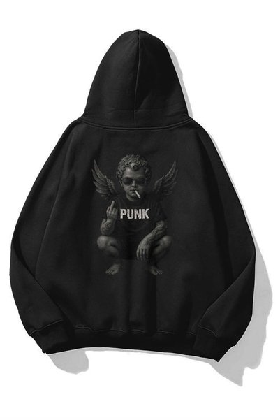 Unisex Punk Sweatshirt Black