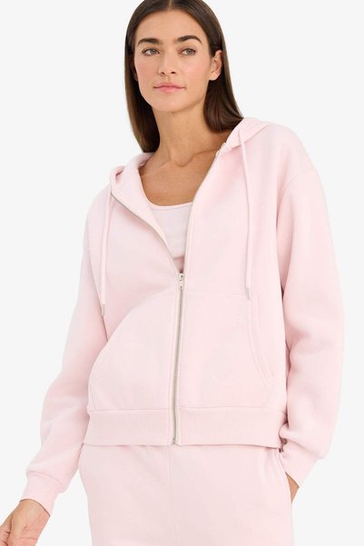 Relax Fit Hooded Pocket Basic Zipper Sweatshirt C1809Ax25Sp