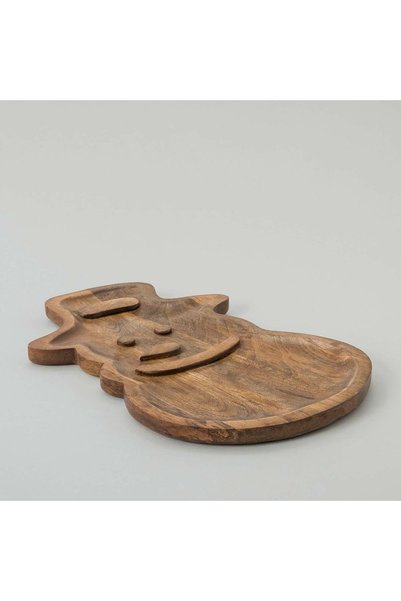 Snowman Christmas Presentation Plate 45X30 cm Natural