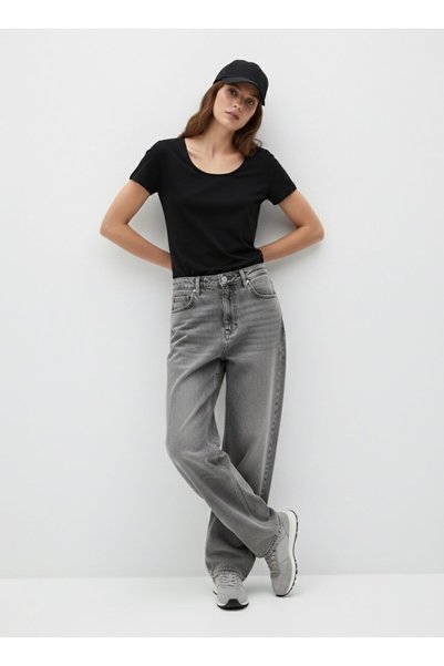 Short Sleeve Crew Neck Basic Black T-Shirt