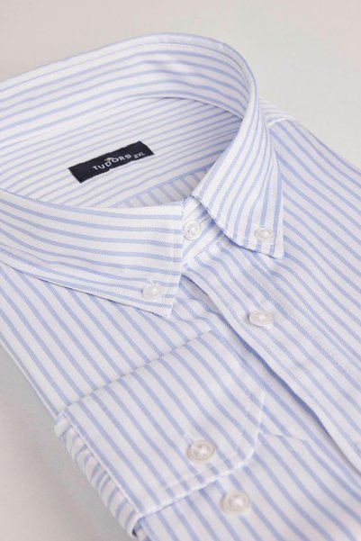 Men's Big Size Large Size Long Sleeve Striped Shirt