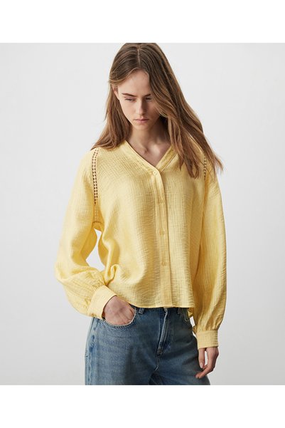 Textured Raglan Sleeve Blouse