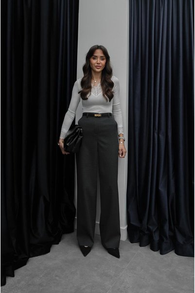 Anthracite Polyviscon Classic Trousers