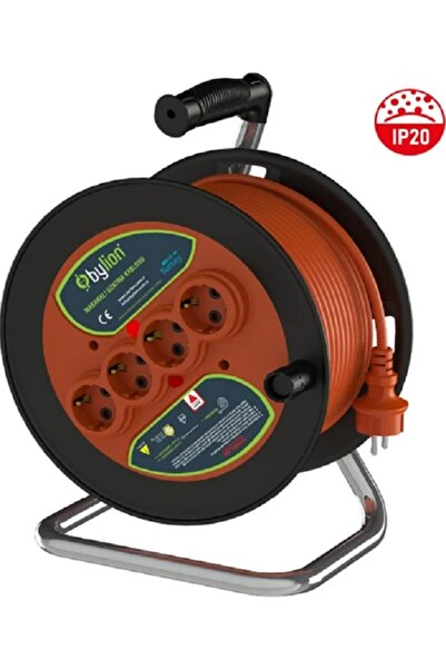 Bylion PMK-30325-F 3x2.5 30MT пластичен пренослив кабелски макарон