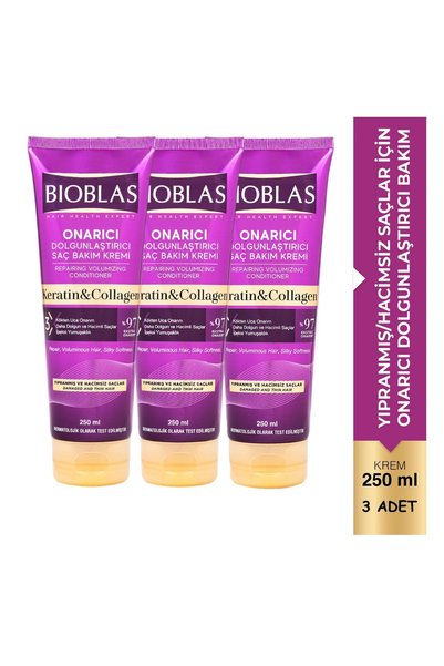 Anti-Hair Loss Care Cream 250ml Collagen&Keratin 3-Pack