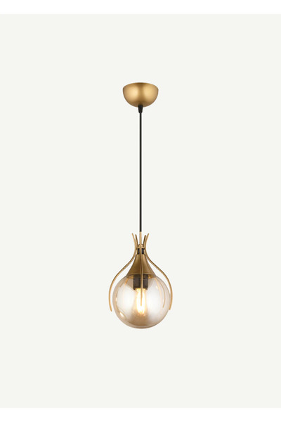 James Single Honey Glass Chandelier Antique (20X65 cm)