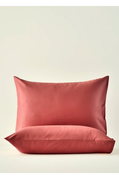 100% Cotton Satin Supreme 2-Piece Pillowcase Set Burgundy (50X70 cm)