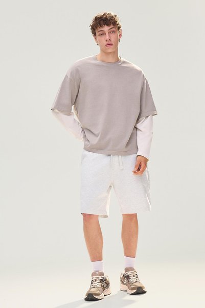 Basic Cotton Bermuda Shorts