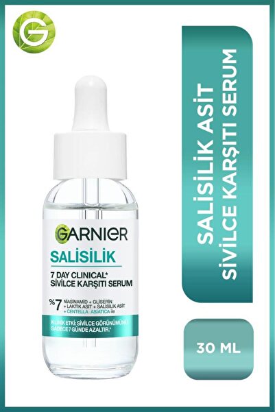 Salicylic 7-дневен клинички серум против акни 30ML, (7% ниацинамид, глицерин, млечна киселина), вегански