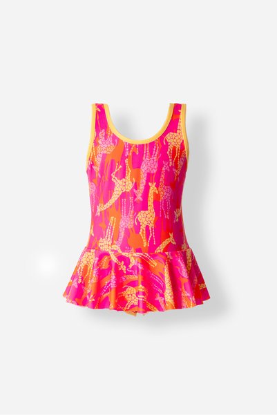 Ruffled skirt girl's dress swimsuit 5223