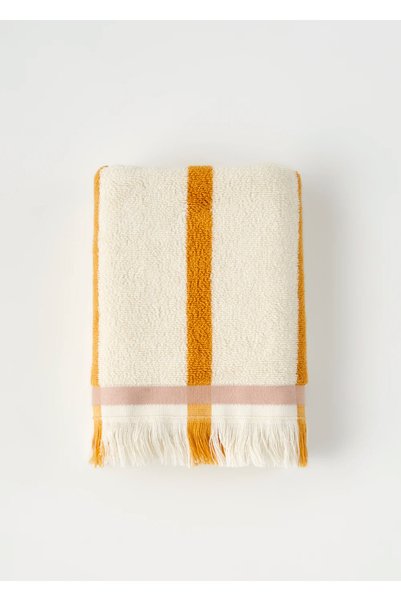 100% Cotton Ella Bath Towel Mustard (90X150 cm)
