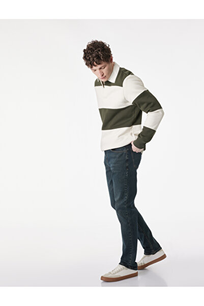 Фармерки со нормален струк и џебови Slim Fit - Brad Jean
