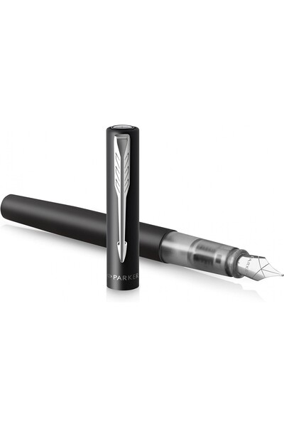 Vector XL Mat Fountain Pen, m Nib - Black /