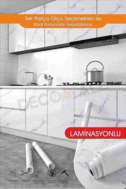Код 221 самолеплива фолија со дезен на бел мермер за кујна, бања, обложување на работни површини