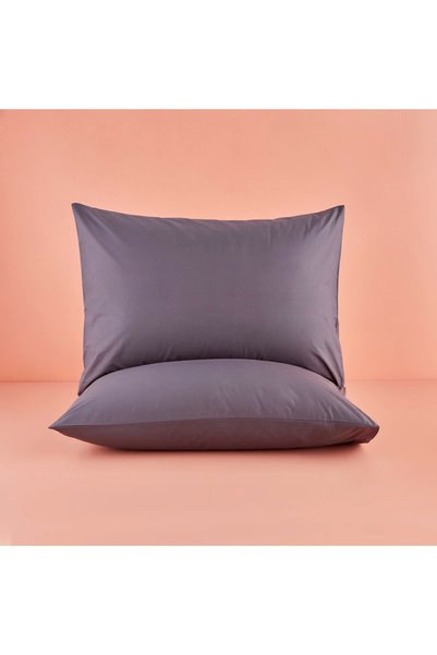 100% Cotton Satin Supreme 2-Piece Pillow Case Anthracite (50X70 cm)