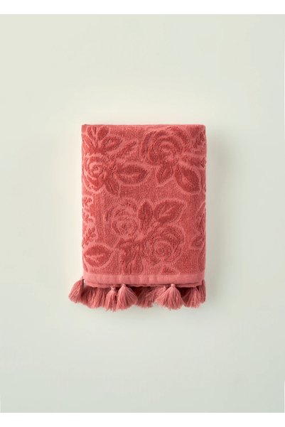 100% Cotton Rose Jacquard Hand Towel Plum (30x50 cm)