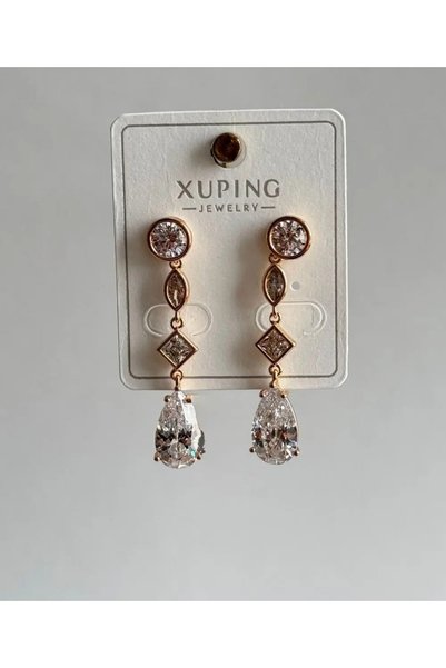 Xuping Dangling Drop Stone Earrings