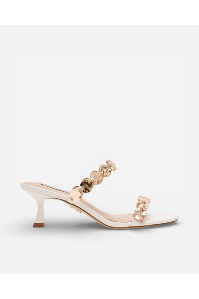 Annika bone leath women's bone leather heeled slippers annika