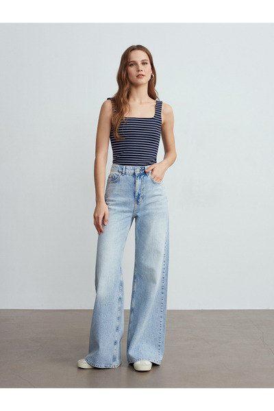 21185 Striped Cotton Top-Laci-Ecru