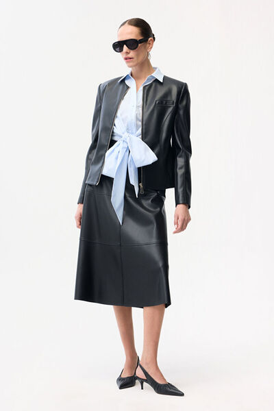Leather Midi Skirt