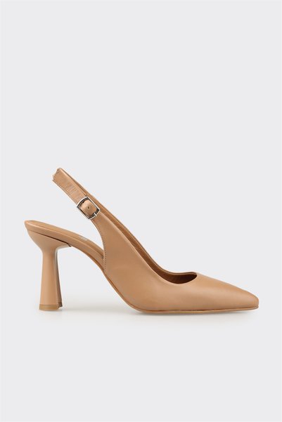 Natural Leather Women's Heeled Shoes