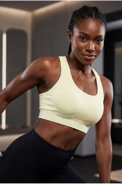 Women's Seamless Bra Sports Bra Yellow