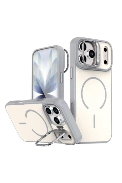 iPhone 17 Pro Compatible Stand-Mounted Matte Surface Pro Case Magsafe Supported Case