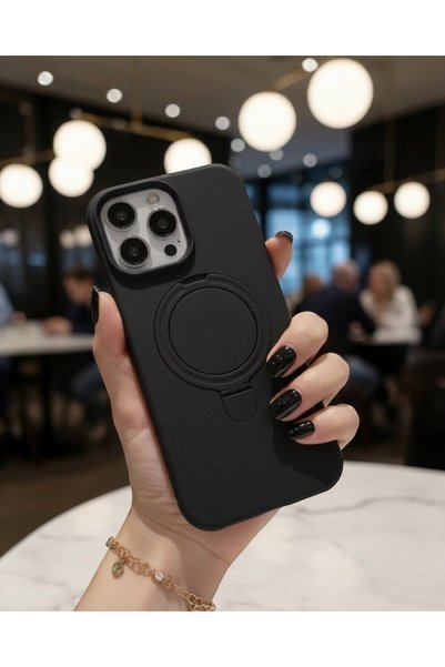 Silicone Launch Case with Metal Stand Compatible with iPhone 15 Pro