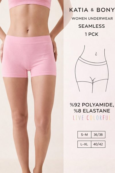 Women's Pink Seamless Boxer