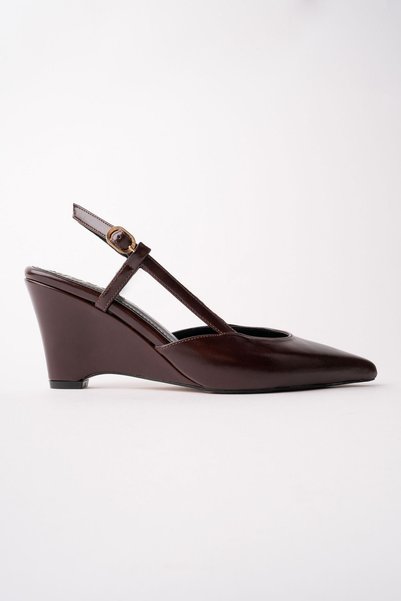 Marbella Pointed Toe Open Back Women's Wedge Heeled Shoes