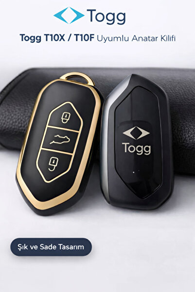 TOGG T10X T10F футрола за клуч додаток црно-златна