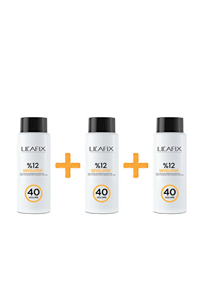 Lilafix 3-пакување 40V оксидантна крема 12% развивач 60 ml