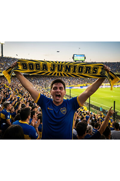 Плетен навивачки шал Boca Juniors (135 cm x 18 cm)