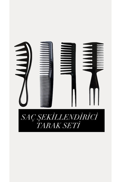 Hair Styling Comb Set 4 Pieces