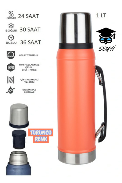 1000 ML steel thermos double-walled leak-proof bpa free 30 hours cold retention