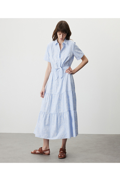 Printed Line Pattern Dress