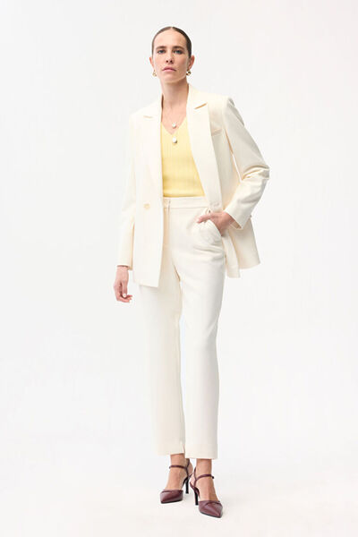 Pocketed gabardine trousers