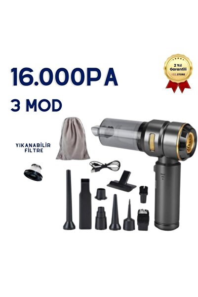 PRO HL-1212 моќна правосмукалка за дом, канцеларија и автомобил, 16000PA моќна рачна правосмукалка на полнење, мултифункционална