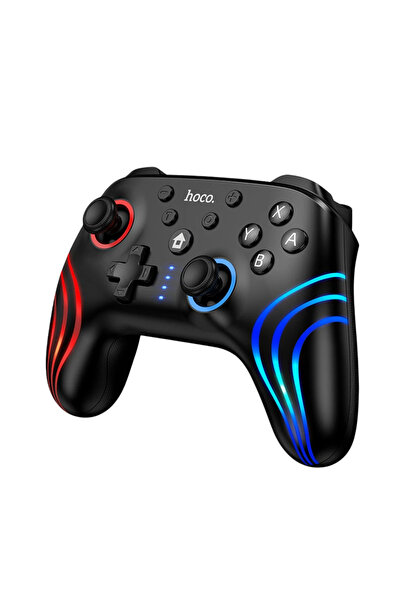 GA2 Unicorn безжичен гејмерски контролер со RGB светло, мултифункционален, компатибилен со PC - црн