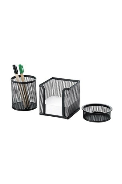 3-Piece Mesh Desktop Set - Black 8915