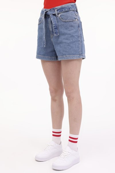 Jxcelen Hw Paperbag Denim Blue Women's Shorts